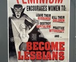 Vampire Feminism Encourages Woman to Become Lesbians Vinyl Poster Retro ... - £15.86 GBP