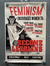 Vampire Feminism Encourages Woman to Become Lesbians Vinyl Poster Retro 15X23 KG - £16.06 GBP