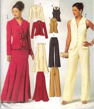 Misses Party Semi Formal Evening Top Trumpet Skirt Pants Sew Pattern 16-... - $9.99