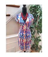 Jones New York Women Faux-Wrap Polyester V-Neck Cap Sleeve Knee Length D... - $40.34 CAD