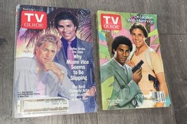 TV Guide Miami Vice 1980’s Set Of 2 Vintage Magazine Books - £7.34 GBP