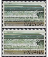 Canada #726 $1 Error / EFO Color Shift &quot;Fundy&quot; Mint NH (Stk1) - €7,74 EUR