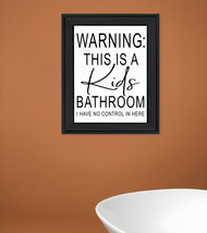 Kids Bathroom Black Framed Print Bathroom Wall Art - $120.99
