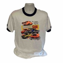 Vintage 80s Chevrolet Chevelle SS Muscle Car Large Ringer T Shirt GTO Mustang - £77.18 GBP