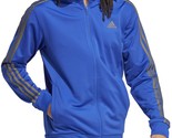 adidas Men&#39;s Tricot Track Jacket Semi Lucid Blue/Olive-Small - $29.99