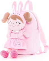 Bunny Plush Kids Backpack Toddler Backpacks with Stuffed Rabbit Toys Pink - £40.92 GBP