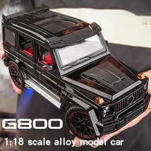 1/18 Diecast Scale G800 Off-road Vehicle Suv Alloy Model Car Collection Sound &amp; - £69.83 GBP+