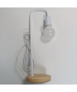 Allwin Desk Lamp for Bedroom Living Room Office, Solid wood base (White) - £54.92 GBP