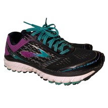 Brooks Ghost 9 Womens Black Purple Teal Running Shoes, Size 10 - £15.66 GBP