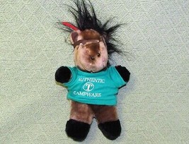 ASI 8&quot; HORSE PLUSH GREEK TO ME STUFFED ANIMAL BROWN with GREEN T SHIRT C... - $9.00