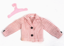 Vintage Tammy Doll 1962 Clothes Pink &amp; White Striped Blouse 9232 &amp; Hanger - £20.60 GBP