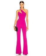 Cushnie et Ochs Pink Nikkita Jumpsuit One Shoulder Flared Leg SZ 0 NWT $... - $543.20