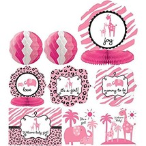 Sweet Wild Pink Safari Welcome Shower Baby Girl Room Decoration Kit 10 P... - $6.95