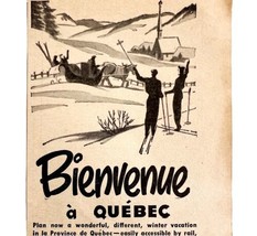 Quebec Vacation 1948 Advertisement Travel Skiing Canada Collectible Vtg DWEE17 - £15.68 GBP