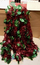Christmas Tinsel Garland 15 Feet Long Red &amp; Green By Winter Wonder NIB 273Z - $5.49