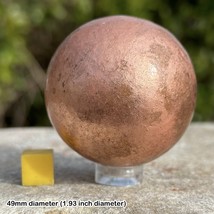 Copper ball sphere is a radiant and distinctive metallic gem that captivates - $103.20