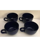 Plates And Beyond BLUE CEREAL/SERVING BOWL W  Handle-SET Of 4-Micro Dish... - $50.39