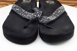 Yellow Box Sz 7.5 M Black Flip Flop Leather Women Sandals Africa - £15.79 GBP