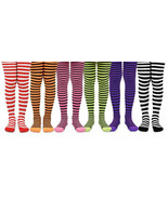 Jefferies Socks Girl Stripe Pattern Soft Nylon Stocking Dance Costume Ti... - $15.07 CAD