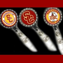 Usc Trojans University Of Southern California Work Id Badge Reels 3 Piece Set - £10.99 GBP