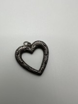 Vintage Sterling Silver Heart Necklace Pendant By JEZLAINE 3.7cm x 3.5cm - £19.29 GBP