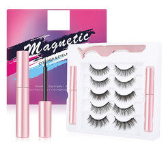 Magnetic Eyelashes and 2PCS Stronger Magnetic Eyeliner Kit, 5 Pairs of Upgraded - £11.66 GBP