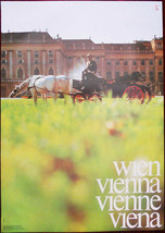 Original Poster Austria Vienna Wien Carriage Horses Man Castle Tourism E... - $30.01