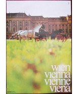 Original Poster Austria Vienna Wien Carriage Horses Man Castle Tourism E... - $30.01