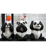Ebros Adorable See Hear Speak No Evil China Giant Pandas Set of 3 Figurines - €30,90 EUR