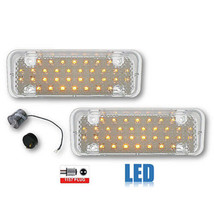 71 72 Chevy Pickup Truck Clear LED Park Light Lamp Lens PAIR &amp; Flasher 1... - $102.95