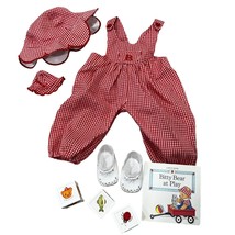 Bitty Baby At Play Red Gingham Check Overalls Outfit American GIrl - $38.40