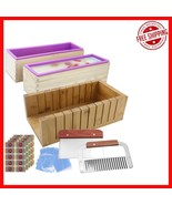 Professional 2-Piece Silicone Soap Molds and Stainless Steel Cutter Set ... - $55.43
