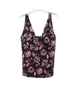 Lands End Tankini Top Womens 16L Tall Used Purple Floral - £15.57 GBP