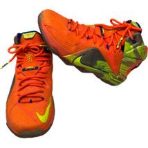 Nike LeBron 12 XII Six Meridians Men’s Size 8 Orange Volt Grey 684593-870 - £158.26 GBP
