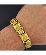 3.10 Ct Yellow Diamond 14K Yellow Gold Plated Statement Link Men&#39;s Brace... - €255,98 EUR