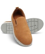 Hammacher Gentleman&#39;s Breathable Comfort Leather Slip Ons TAN 10 Shoes P... - £37.31 GBP