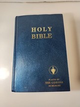 Holy Bible Placed by The Gideons In Memory Blue Cover Version - Ships Fa... - $11.64