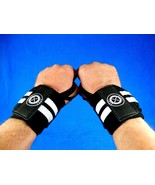 18&quot; Wrist Wraps (Pair) ~ Spot Lion Fitness, Weight Lifting, Black/Stripe... - $187.70 MXN