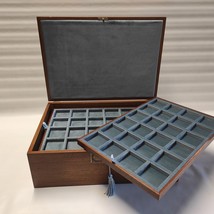 Bauletto for Coins Including 5 Trays Numis IN Velvet - £294.09 GBP