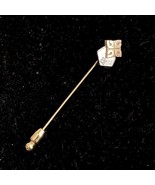Vintage Glendale Federal Bank Stick Pin Gold-Tone Logo Lapel Hat Pin Dia... - £31.56 GBP