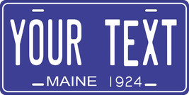 Maine 1924 License Plate Personalized Custom Auto Bike Motorcycle Moped Key Tag - $10.99+