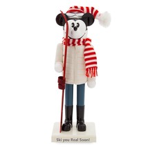 Disney Parks Mickey Winter Lodge Ski You Real Soon! 13&quot; H Nutcracker - £110.35 GBP