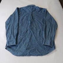 ManeX RN#104032 Men's Blue Cotton Long Sleeve Distressed Shirt Size Medium image 2