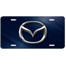 Mazda auto art vehicle aluminum license plate car truck SUV blue tag  - £13.10 GBP