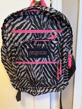 Jansport Zebra Print with Pink - Backpack Bookbag Lightweight - Bnwts - £27.24 GBP