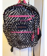 Jansport Zebra Print with Pink - Backpack Bookbag Lightweight - Bnwts - £27.68 GBP