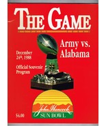1988 Sun Bowl Game Program Army Black Knights Alabama Crimson Tide - £117.32 GBP