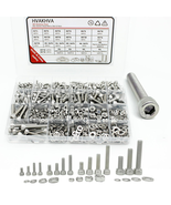 1160 Pcs Metric Hex Socket Cap Bolt &amp; Nut Set, 304 Stainless Steel Assor... - $48.07 CAD