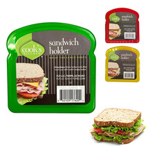 Sandwich Container Keeper Lunch Box Snack Microwave Safe Storage Hinged ... - £12.81 GBP