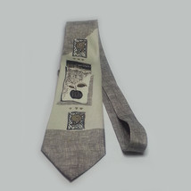 Fratello Hand Made Men Dress Tie Polyester Art Design 3.75&quot; wide 58&quot; long Korea  - £6.06 GBP